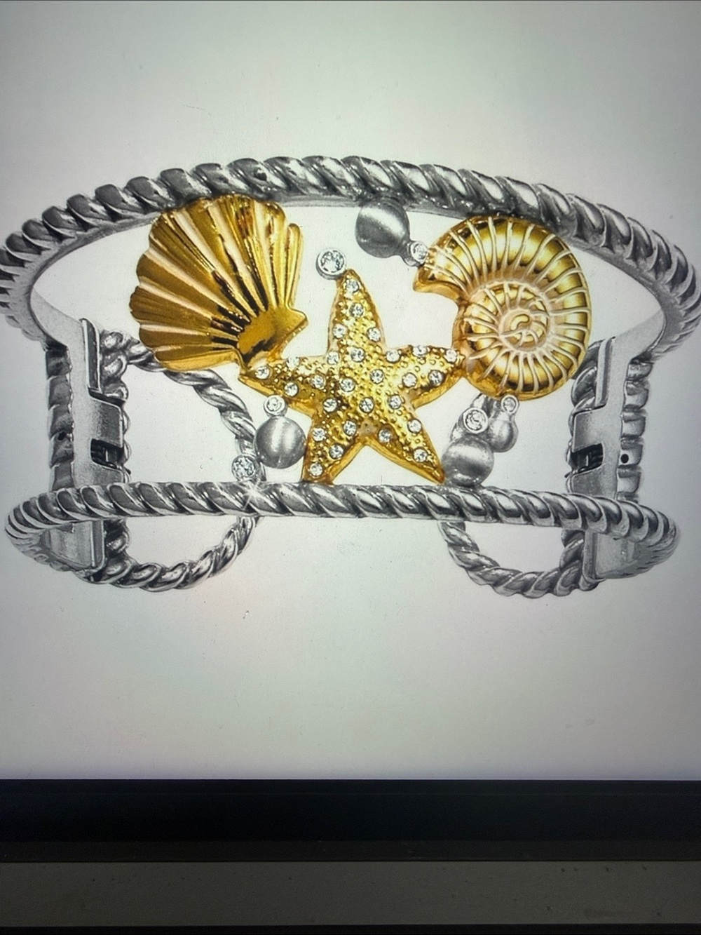 💛🆕 Brighton Sea Dreamer Doubled Hinged Seashell Bracelet NWT